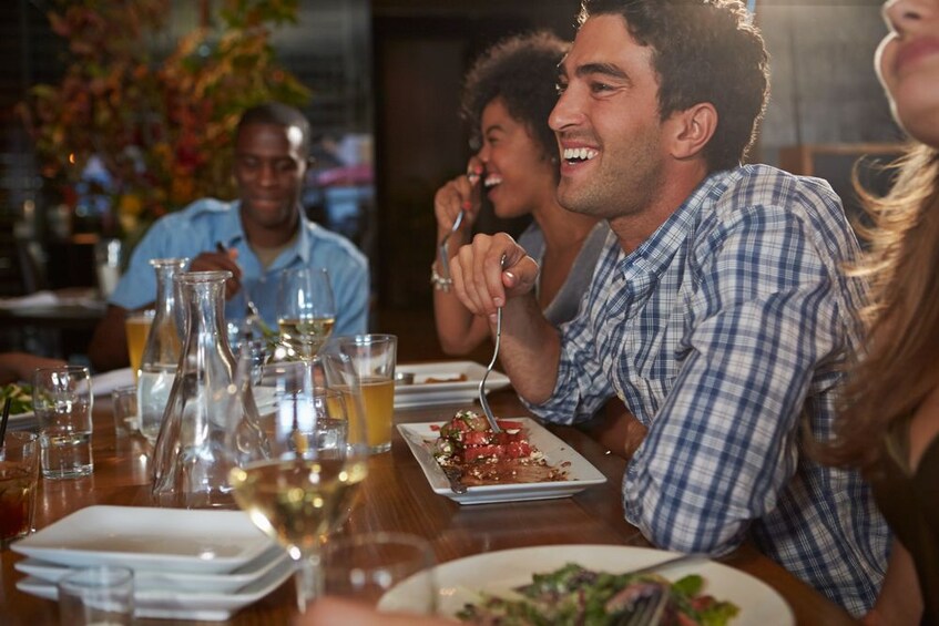 Guests enjoying a Balinese meal in Bali
