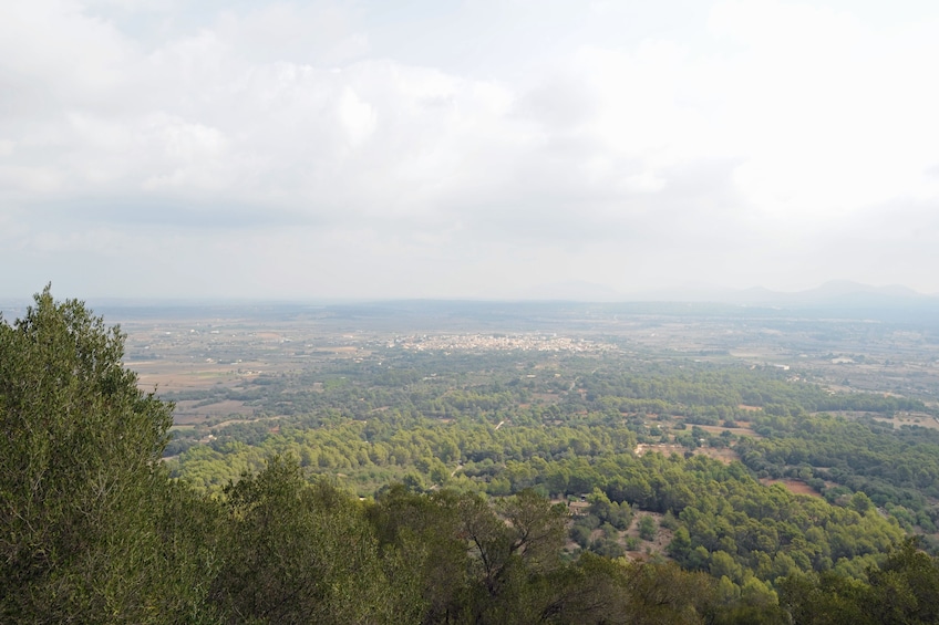 Panoramic view of Mallorca on a cloudy day