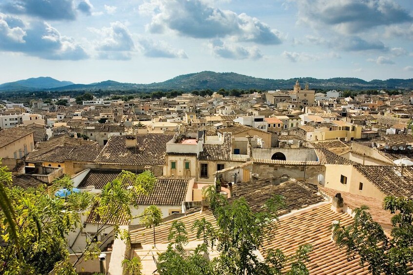 Aerial view of Mallorca on a sunny day