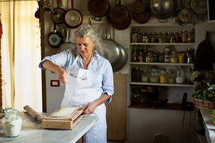 Clase de cocina de pasta o pizza en Cortona, vegetariana y vegana