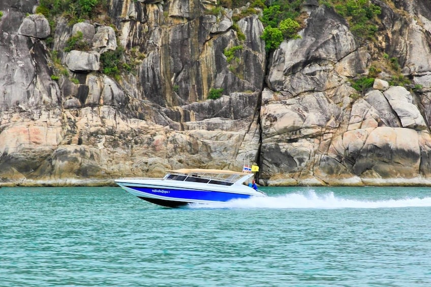 Speedboat off the coast of Ko Tao Island