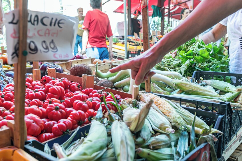 Market tour and dining experience at a Cesarina's home in Cefalù