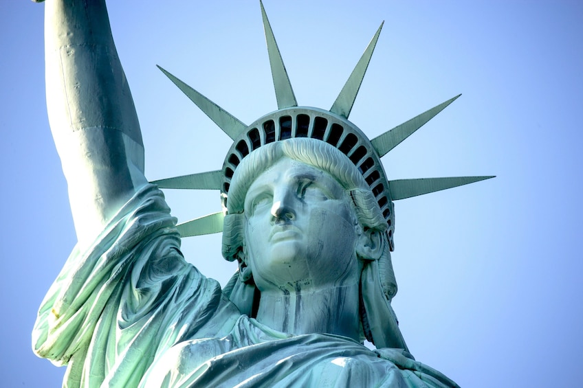 Close-up of the Statue of Liberty