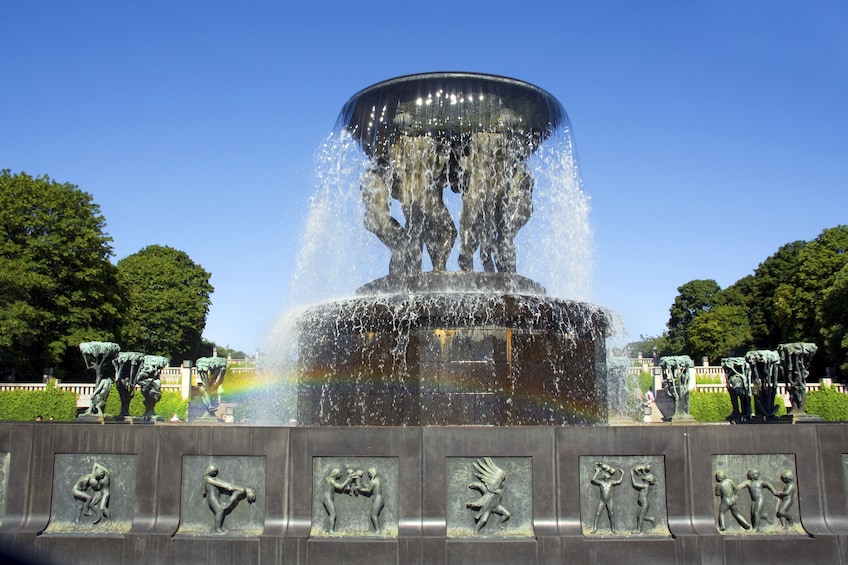 Fountain in Frogner Park in Oslo, Norway