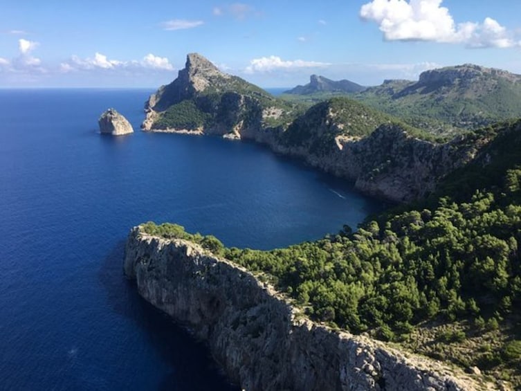 Aerial view of the coast of Cap de Formentor