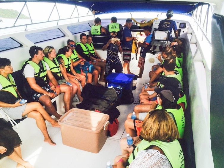 Group on a boat to Koh Wao