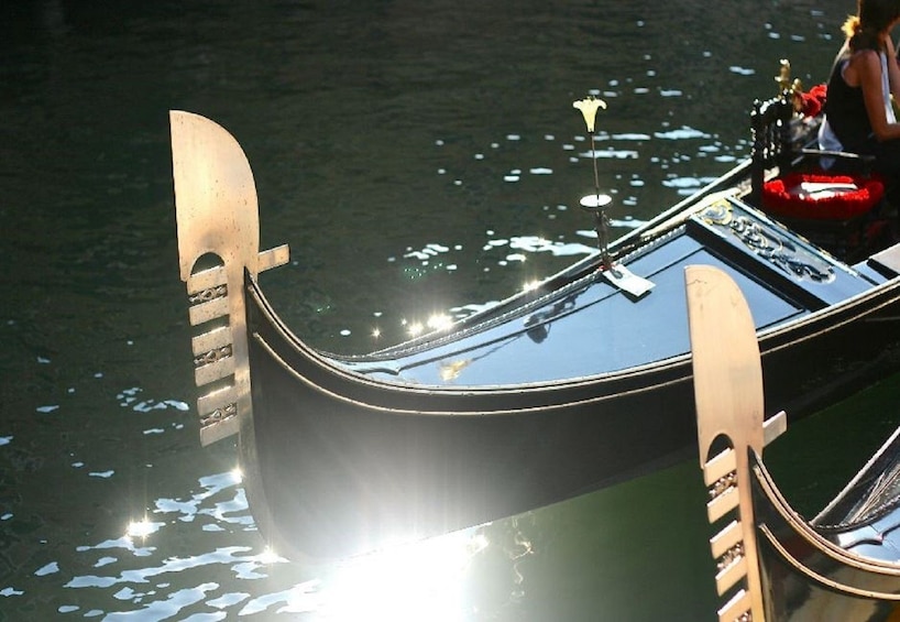 Sunny view of a gondola in Venice 