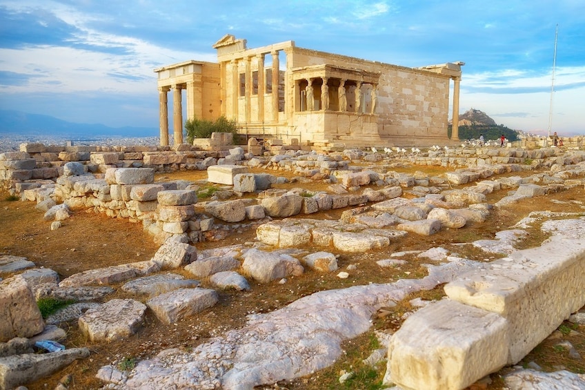 Erechtheion ancient greek temple in Athens, Greece