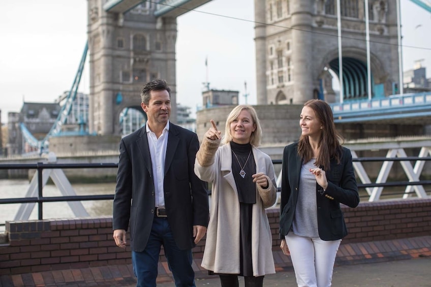 Tour group in front of Tower Bridge