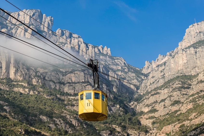 Landscape view of the Aeri of Montserrat (Cable car)