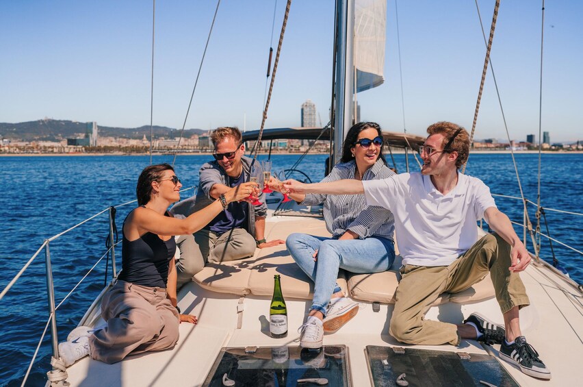 Sailing Adventure from Barcelona to the vineyards, winery tour and tasting