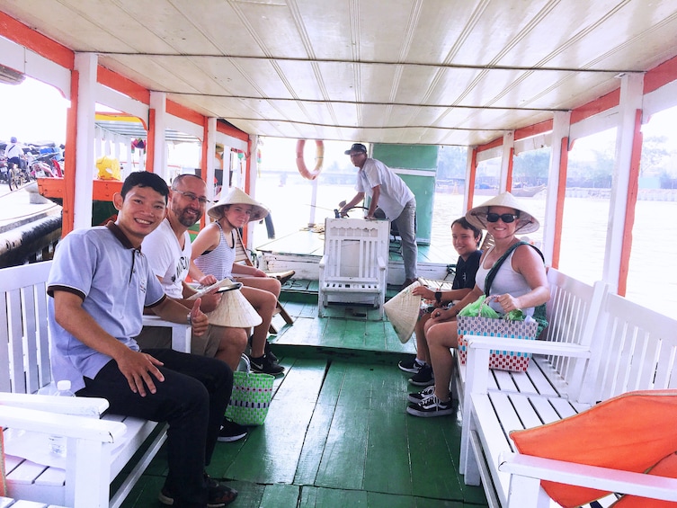 Group on a boat in Hoi An, Viet Nam