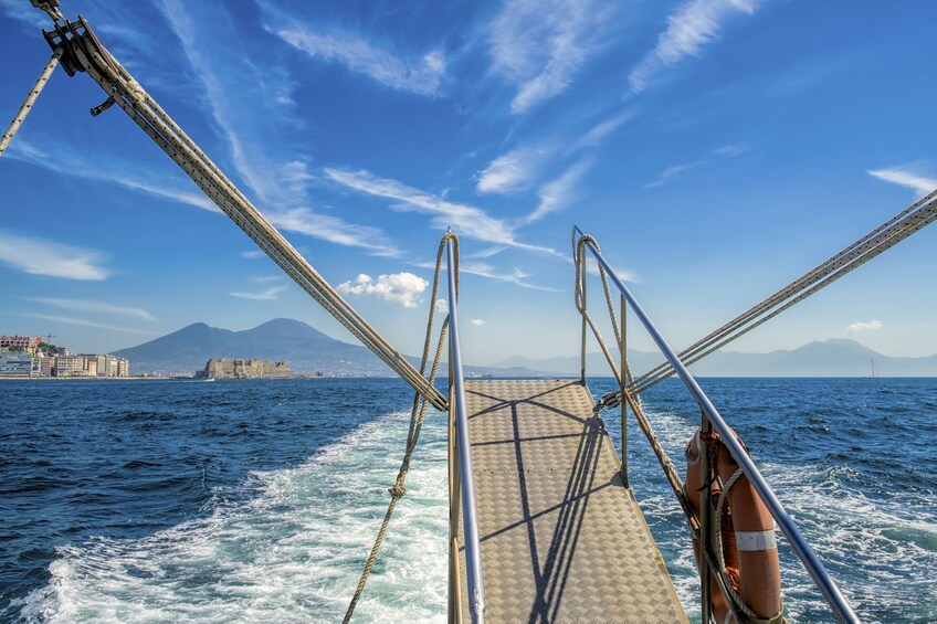 Bow of a sailboat in Capri Island