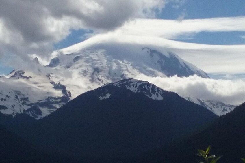 Mt. Rainier with clouds