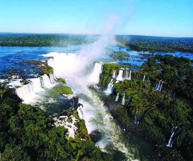 Aerial day view of Iguazu Falls