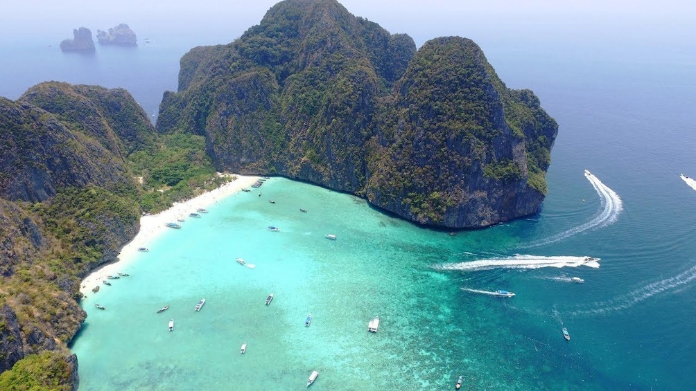 Aerial view of Phi Phi Islands in Thailand