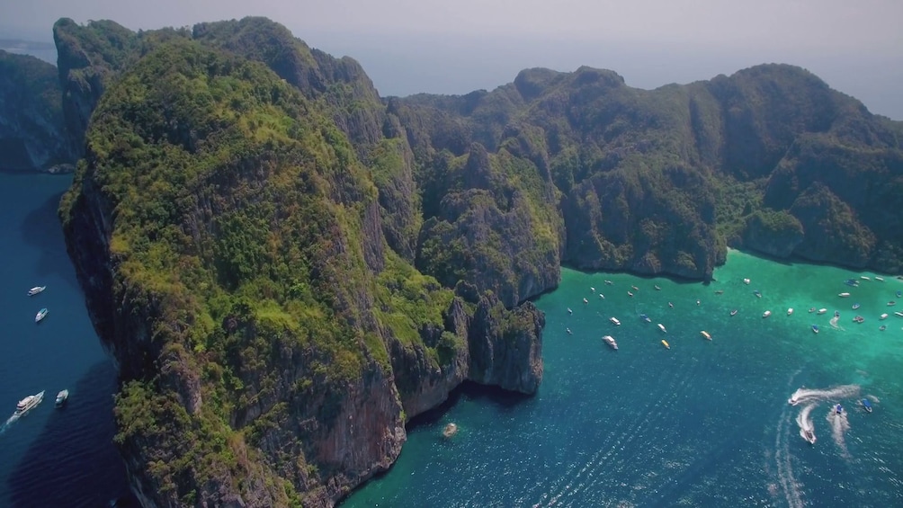Cliffs of Maya Bay Phi Phi Islands in Thailand