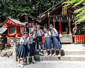 Vieraile Arashiyaman bambutarhassa Kiotossa