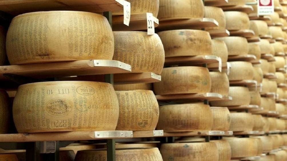 Traditional Parmigiano Reggiano cheese factory
