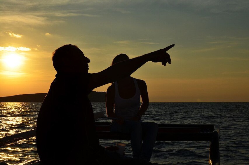 Sailing trip at sunset from Fornells