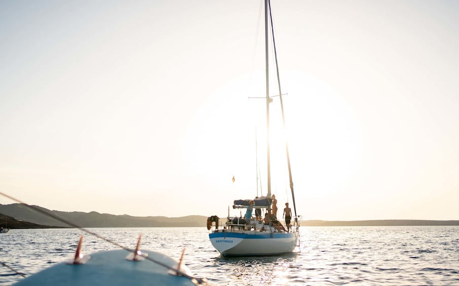 Sailing trip at sunset from Fornells