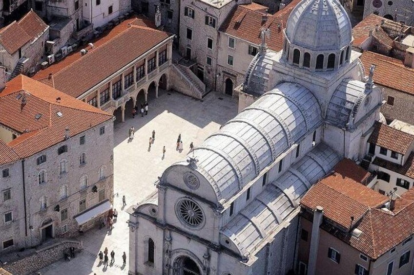 Sibenik city center with St James Cathedral