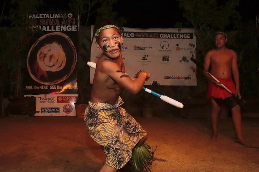 Show item 4 of 9. Siva Afi Cultural Show - Fire Knife Dancing, Traditional Siva and Dinner