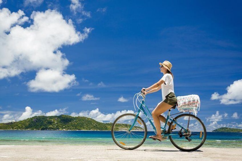 Full Day Boat & Bike Independent Tour of La Digue from Praslin Island