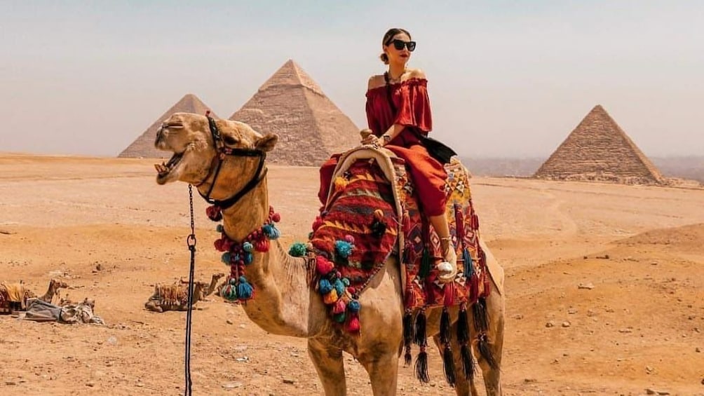 Giza Pyramids by Camel