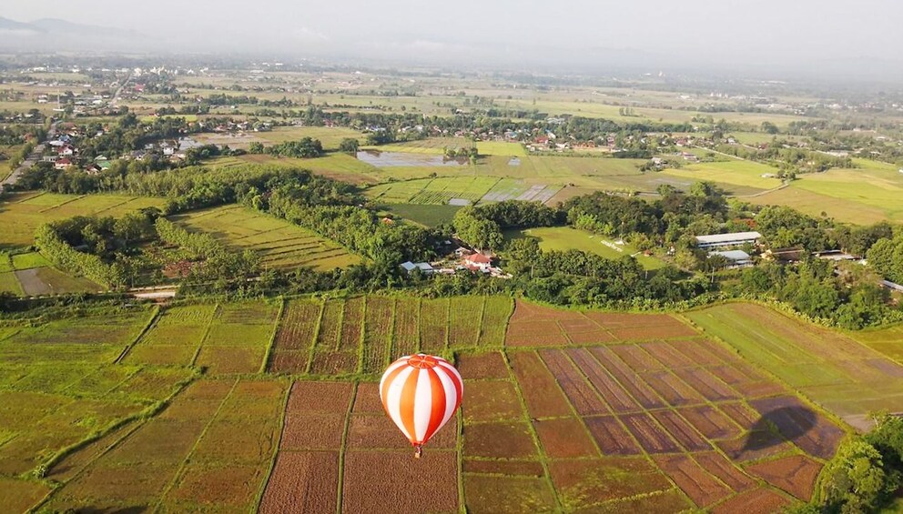 Landscape view of the hot air balloons in Chiang Rai 