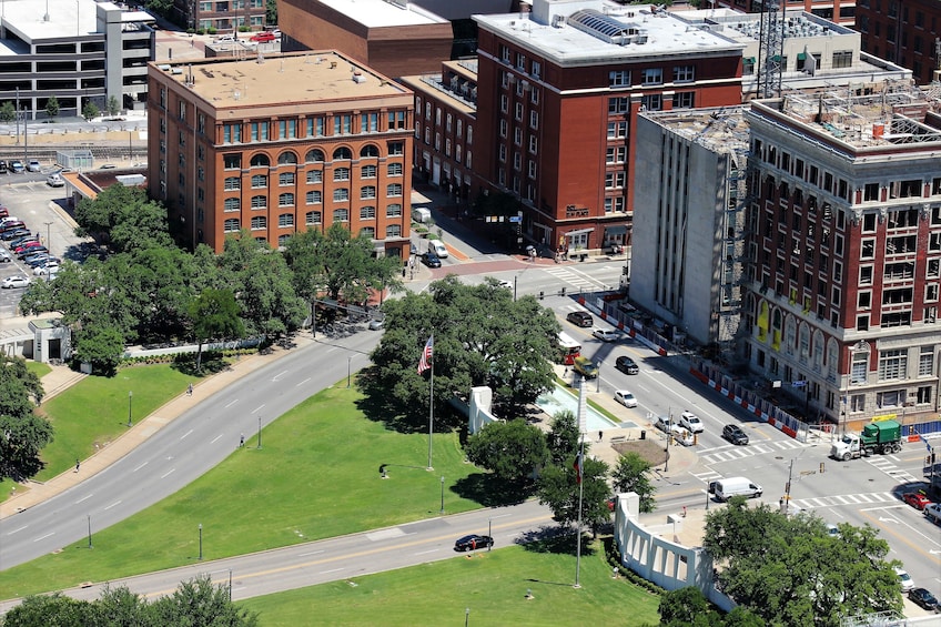 Show item 4 of 8. Aerial view of Dealey Plaza