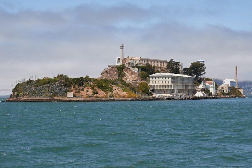 Ferry approach to Alcatraz Island