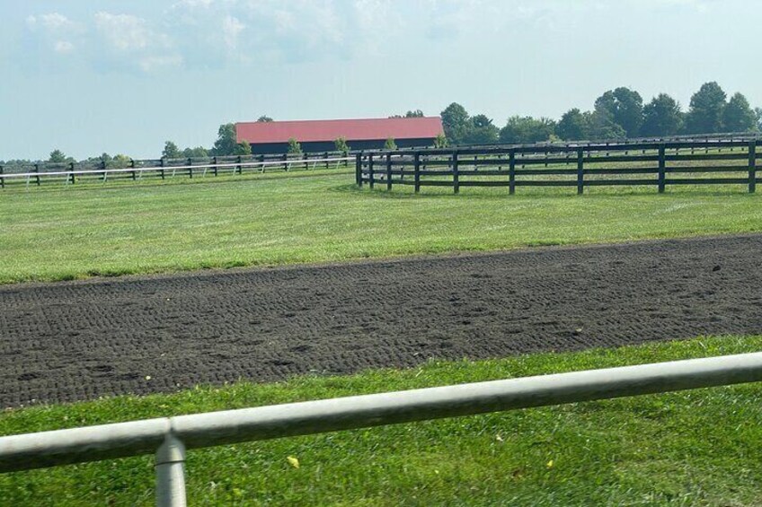 Private horse farm track