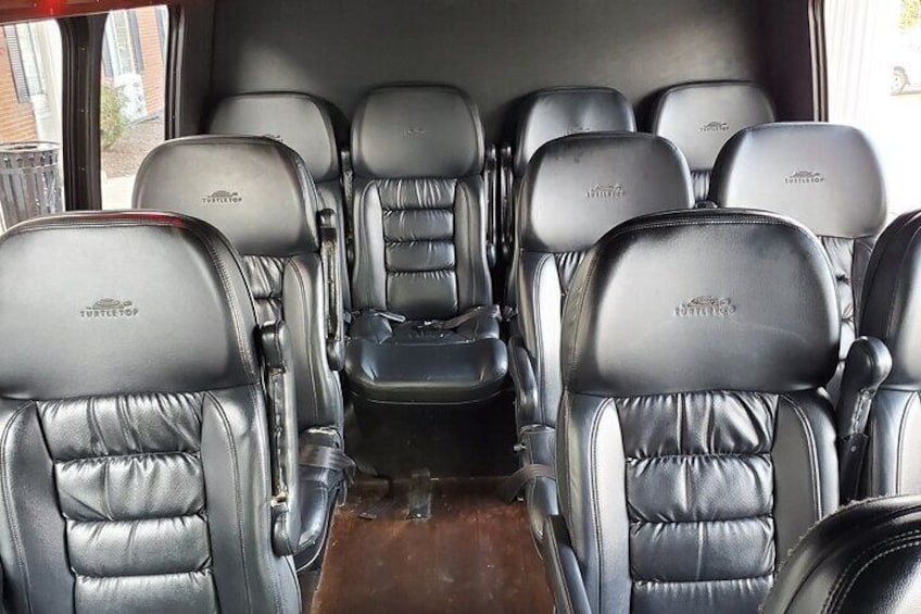 Comfortable Seating in Bus with Easy Access Aisle