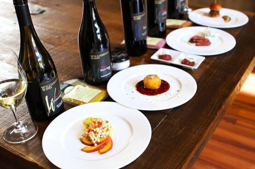 Fine wines paired with tapas-sized portions of food