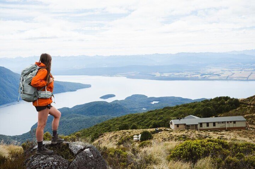 Overlooking Luxmore Hut on the Kepler Track