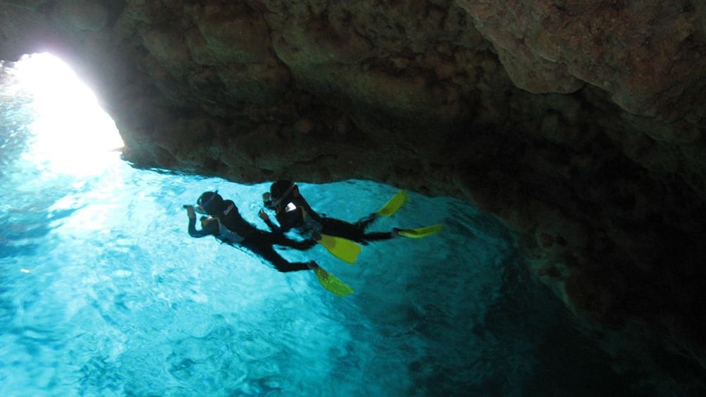 Show item 1 of 5. Okinawa Blue Cave Snorkeling Ticket
