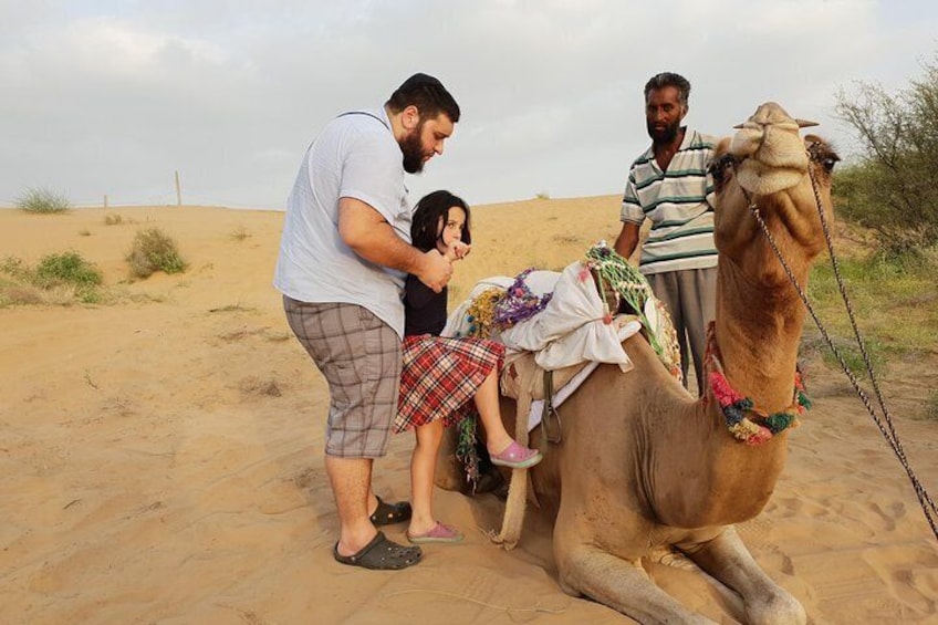 Guest enjoying Camel safari