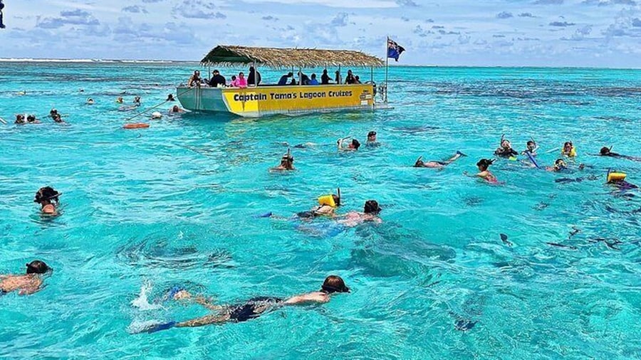Snorkelling from the glass bottom boat