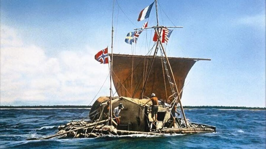 The original Kon-Tiki raft