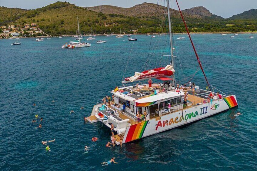 Mallorca Catamaran Cruise with Scenic Views and BBQ Lunch