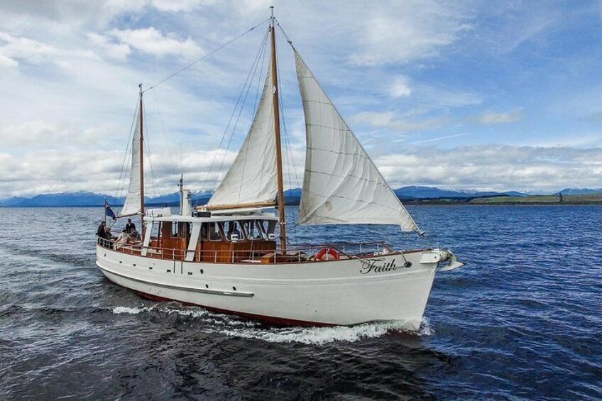 Sailing home on your return from a secluded cove. 