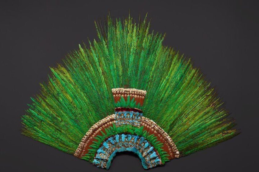 the unique Mexican feather headdres