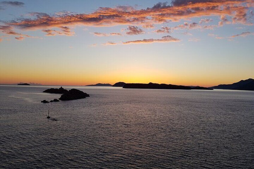 Elaphiti islands sunset