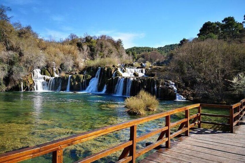 From cruise boat to NP Krka waterfalls - Private tour