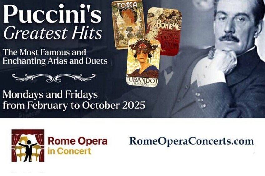 Rome: PUCCINI'S GREATEST HITS (Concert + Aperitif)