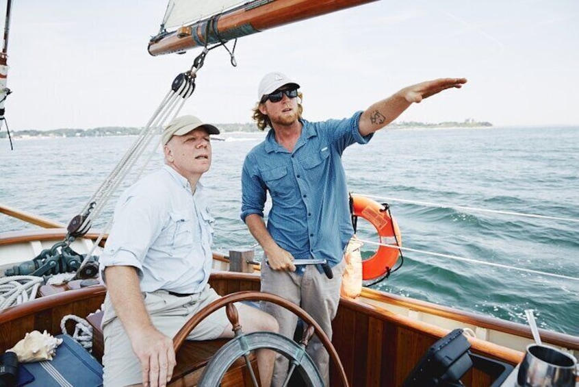 Take the Helm and talk sailing with Captain and crew!