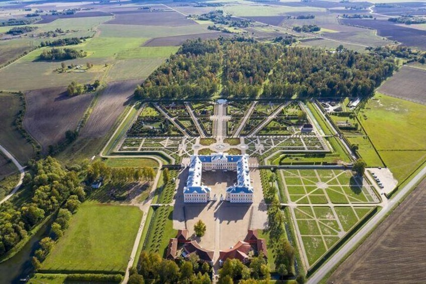 Rundale Palace aerial view