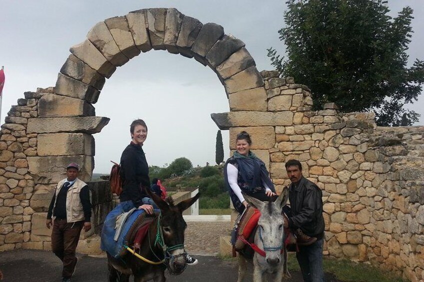 Donkey ride to Volubilis