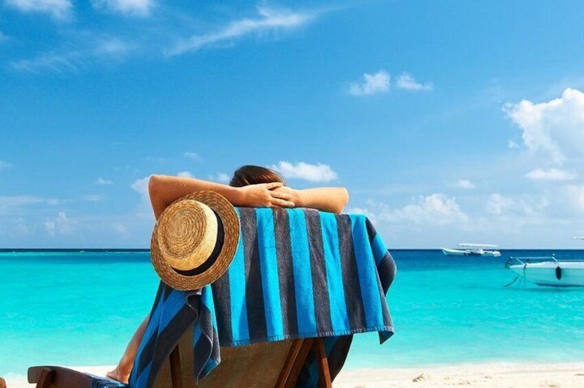 Lounge on the beach in Antigua!